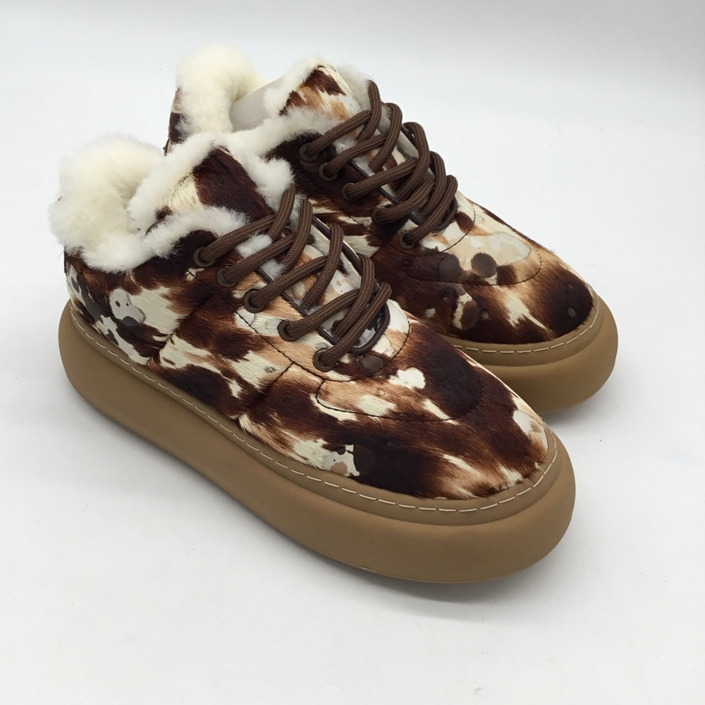 Australia Luxe Collective Pyxis Ponyskin Shearling Sneakers NWT US 8 | EU 39